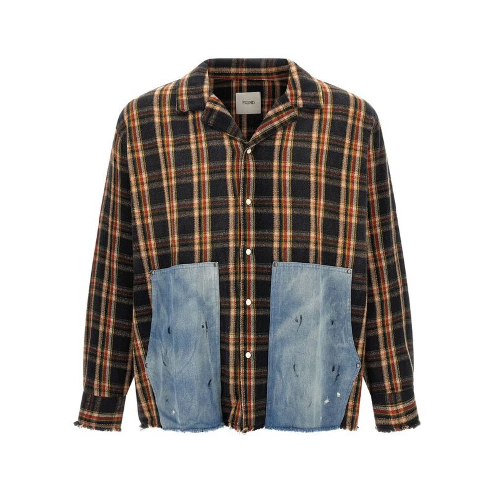 FOUND Multicolor Cotton Men's Blouse